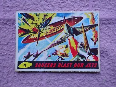 £12.99 • Buy A & BC GUM C1965 - MARS ATTACKS #4 SAUCERS BLAST JETS  DECENT COND WELL CENTRED