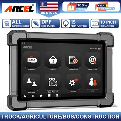 Ancel  X7 HD Diesel Heavy Duty Truck Scanner ECU Coding All System DPF Regen • $679