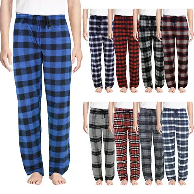 Mens Pyjama Bottoms Flannel Check Cotton PJ Pants Lounge Nightwear Trouser 1Pack • £7.99