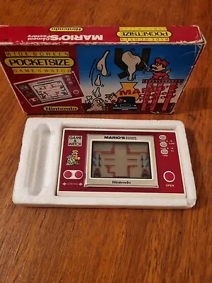 Nintendo Game & Watch Pocketsize Mario's Cement Factory Boxed Rare  • $378.96