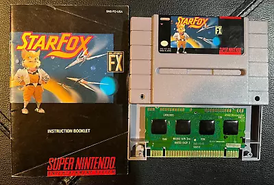 Star Fox SNES With Manual Authentic Cartridge! Cleaned Tested & Working! • $29.95