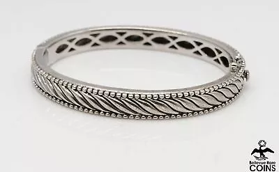 Judith Ripka Sterling Silver Twist Pattern Bangle Bracelet • $22.50