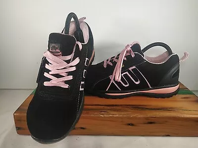 Ladies Groundworks GR86 Steel Toe Safety Shoes/Trainers Leather Black/Pink UK 5 • $46.54