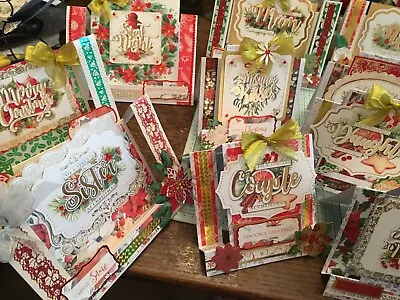 Kanban Christmas Decadent Cardmaking Kit 5 A4 Die Cut Toppers 6 Card RefDec3** • £3.99