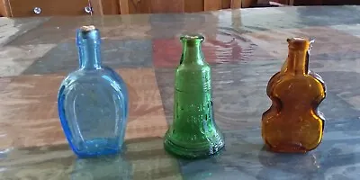 3 Vintage Miniature Glass Bottles 2 Wheaton 1 Taiwan • $8.95