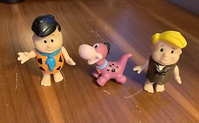 Vintage Flintstone Kids Coleco 1986 Action Figures. Freddy (Fred) Barney Dino • $16