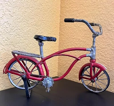 VTG Metal Bike Sculpture Rare Tabletop Freestanding Handcrafted Bicycle Decor • $45