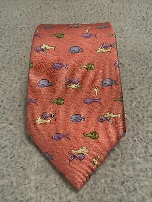 Bulgari Bvlgari X Davide Pizzigoni  Seven 7 Fold  Dr. Seuss Fish 100% Silk Tie • $100