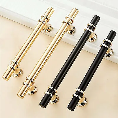 Alloy T Bar Drawer Knobs Closet Pulls Kitchen Cabinet Door Handle Black Golden • $221.89