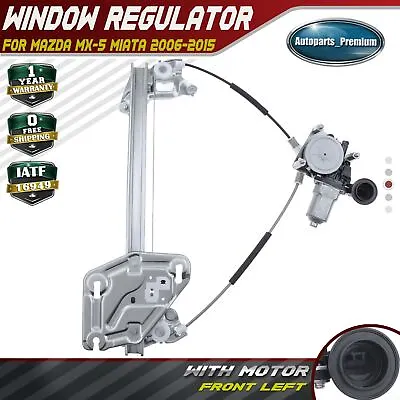 Power Window Regulator With Motor For Mazda MX-5 Miata 2006-2015 Front Driver LH • $44.99