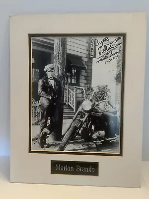 Signed: Marlon Brando Personally Inscribed “The Wild One” 8x10 Photo • $1400