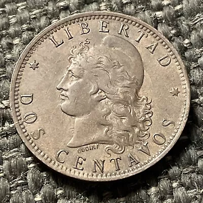 Argentina 1892 2 Centavos Coin • $3.99