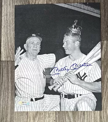 Mickey Mantle Autographed Signed Photo 8 X 10 With Casey Stengal Yankees W/COA • $99.99