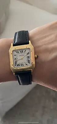 Cartier Santos Dumont By Audemars Piguet Movem  30x35mm  18k  Gold Custom Made • $4250