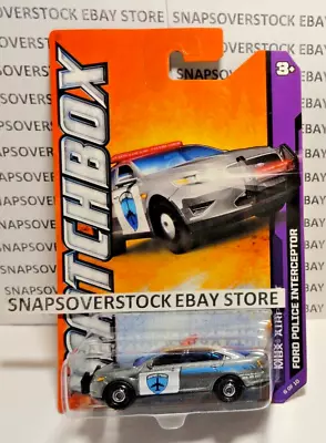 2012 Matchbox Grey Ford Police Interceptor Mbx Airport Mbx #6 Nice & Vhtf • $19.95