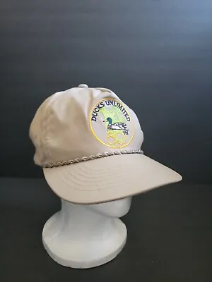 Vintage Ducks Unlimited 50th Anniversary Snapback Ball Cap Beige  • $30