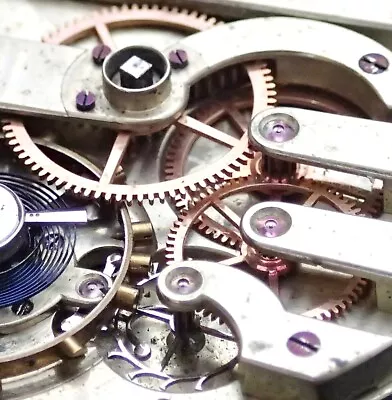 $48.40 • Buy Gold Train Pocket Watch Movement Unusual Dumbell Counterpoise Lever Circa 1880