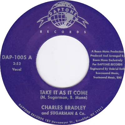 Charles Bradley And Sugarman 3 - Take It As It Come (7  Single) • £18.49