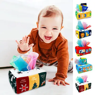 Baby Tissue Box Toy Montessori Toys For Babies 6-12 Months Sensory Toys Magic • $11.62