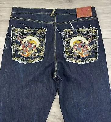 Red Monkey RMC Jeans Men’s Sz 38 Martin Ksohoh Japan Samurai Geisha Lot 1002 • $89.99