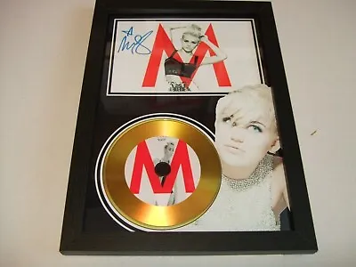 Miley Cyrus   LIMITED EDITION SIGNED   AUTOGRAPH    FRAMED A4 • £18.90