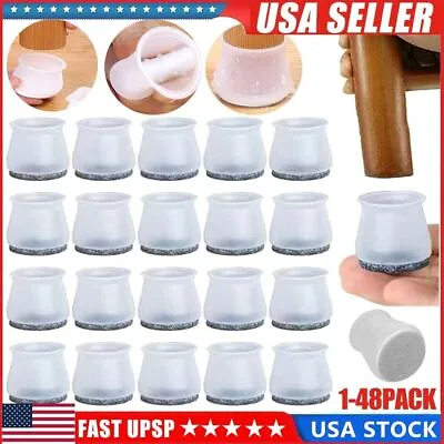 8/24/48Pcs Ruby Slider Chair Leg Protector For Hardwood Floors All Shape Chair • $11.44