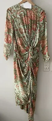 Zimmerman Long Sleeve Silk Floral Dress 0 • $80