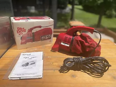 $24.99 • Buy Vintage Royal Dirt Devil Hand Vacuum Model 103 Red Vac Corded Tested & Working