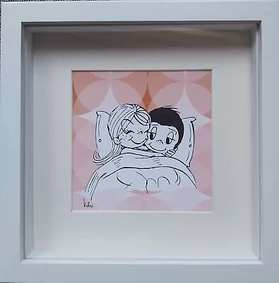 Love Is Kim Casali Cosy Bedtime Cuddles Together  Picture Box Frame 18x18cm • £12