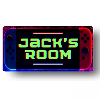 Boys Gaming Room Sign Personalised Home Name Bedroom Door Gamer Custom Boys Girl • £4.95