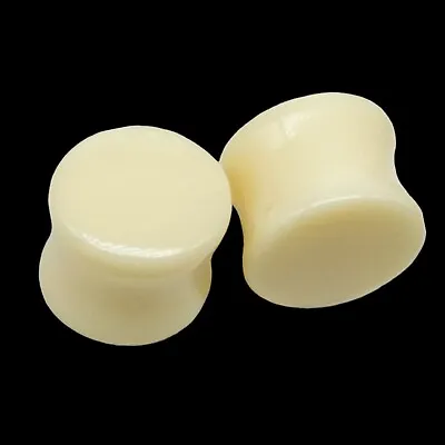 Buffalo BONE Ear Plug Round Shape Gauges -Earplugs Handmade  Size 3mm To 50 • $50.56