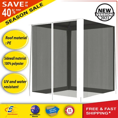$103.45 • Buy Outdoor Party Tent With Mesh Walls Insect Screen Gazebo Marquee Shade 2.5m White