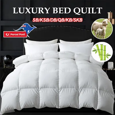 Quilt Duvet Doona Merino Wool / Bamboo Blend 350/500/700G Winter Summer All Size • $50.72