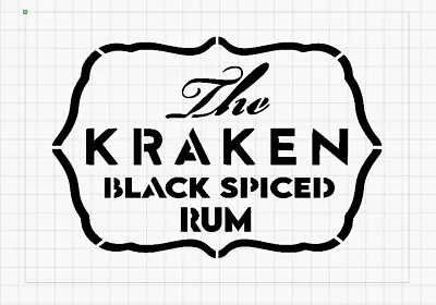 The Kraken Rum Inspired Stencil PaintingAirbrush Craft Mylar Sheet Rum Bar • £3.99