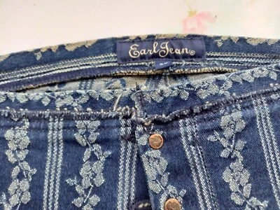 £29.99 • Buy Indigo Print Low Rise Bootcut Flare Button Fly Y2K Earl Jeans 30 10 12 BNWT £160