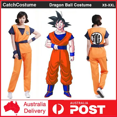 Anime Dragon Ball Z Goku Gohan Cosplay Costume Outfit Adult Party Fancy Dress • $18.91