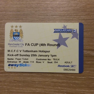 £2.99 • Buy Ticket 2003/04 Manchester Man City V Tottenham Spurs (FA Cup)