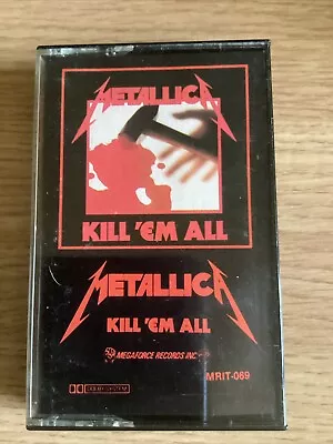 METALLICA Cassette Tape KILL EM ALL 1983 MEGAFORCE RELEASE Metal Thrash MRIT 069 • $66.66