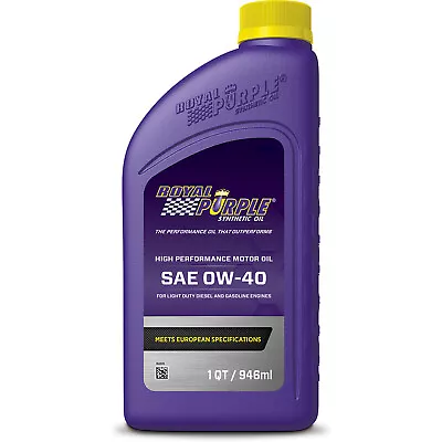 Royal Purple Motor Oil - 0W40 - Synthetic - 1 Qt - Each • $29.84