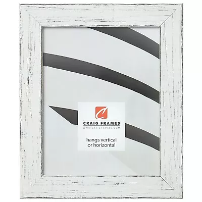 Craig Frames Jasper 14x20 1.5  Wide Marshmallow White Weathered Picture Frame • $45.99