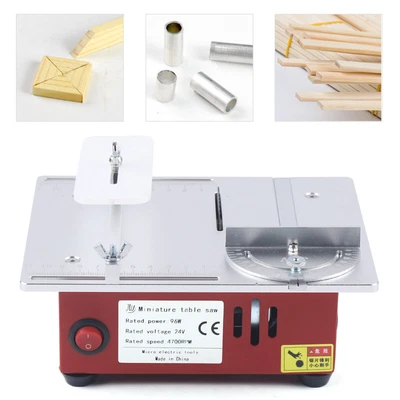 $68.40 • Buy 96W Mini Table Saw DIY Woodworking Lathe Model Cutting Bench Saw Power Tool