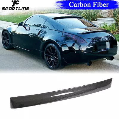 Carbon Fiber Fit For Nissan 350Z Z33 Coupe 03-06 Rear Roof Window Spoiler Wings • $257.06