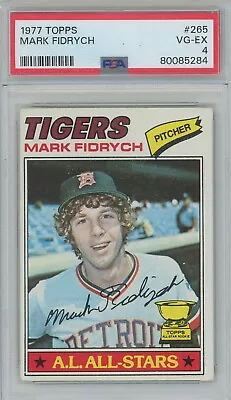 1977 Topps Mark Fidrych Detroit Tigers RC Rookie Card MLB PSA 4 VG-EX • $29.50