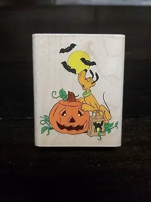 Rubber Stampede- Rubber Stamp - Mickey Mouse - Howl A Ween Pluto Large Size • $15.99