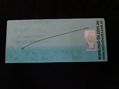 Violent Femmes Concert Ticket Metro Theatre Sydney Australia 10 April 2003 • $5