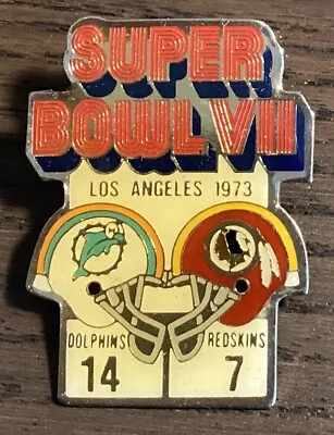 1973 NFL Super Bowl VII Collectors Pin | Miami Dolphins VS WA Redskins #4 • $4.99