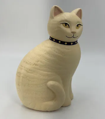 Vintage Crowning Touch Ceramic Cat Figurine Cream Matte Finish 9 1/4  • $29.74