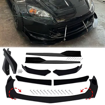 For Honda S2000 Front Bumper Lip Splitter Lower Spoiler Body Kit Glossy Black • $55.99