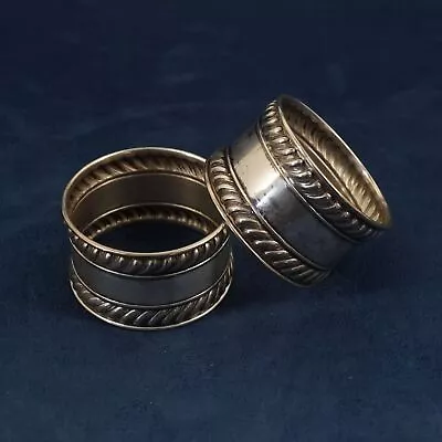 Gorham Sterling Silver Monogrammed Napkin Rings - Free Shipping USA • $79.99