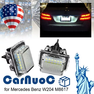 Auto Rear LED Number License Plate Lights Lamps Fit For Mercedes Benz W204 W221 • $12.46